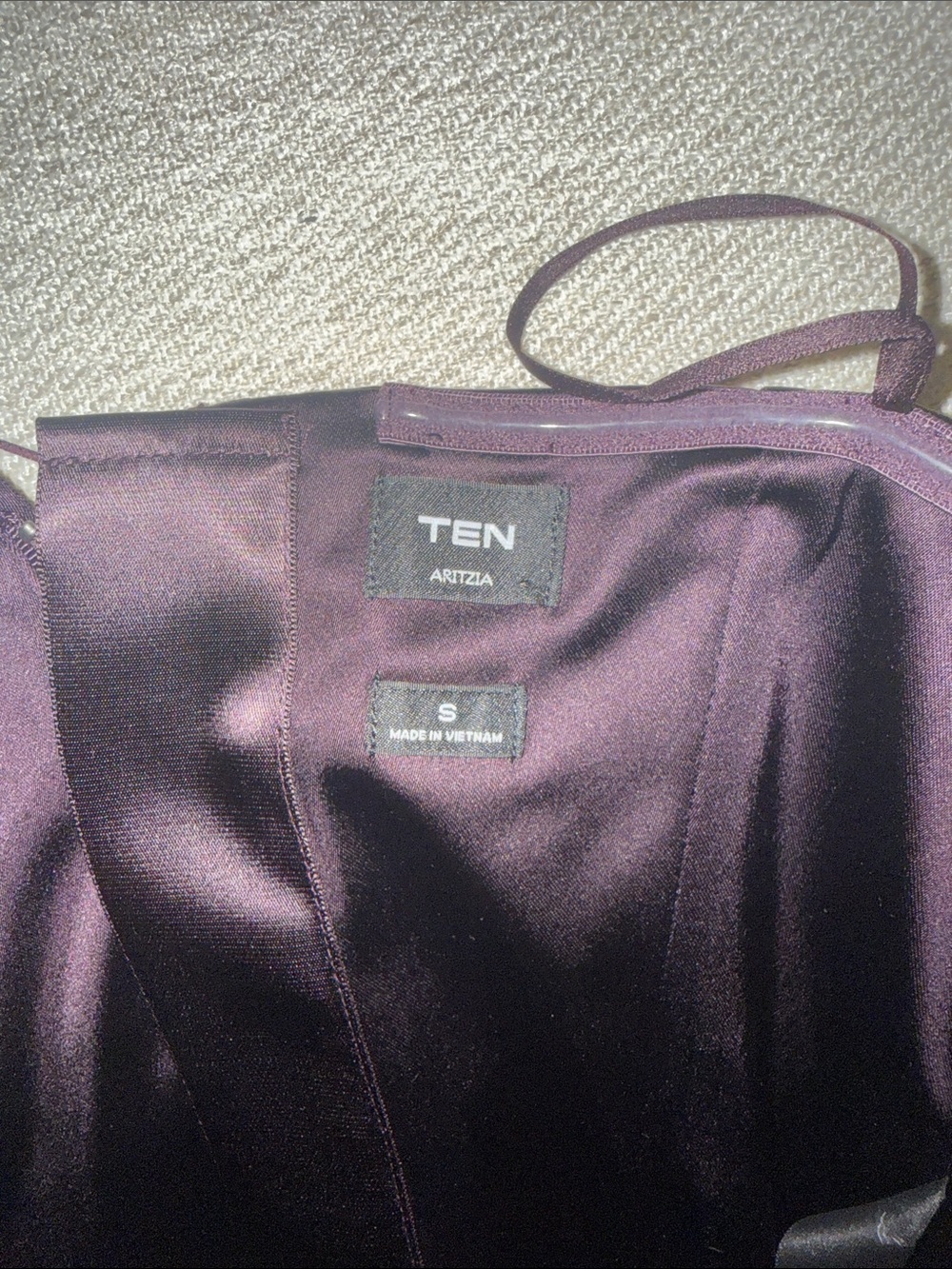 Aritzia TEN Satin top in Plum - Picture 2 of 5